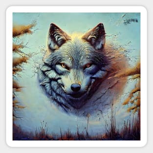 portrait of a wolf Sticker
